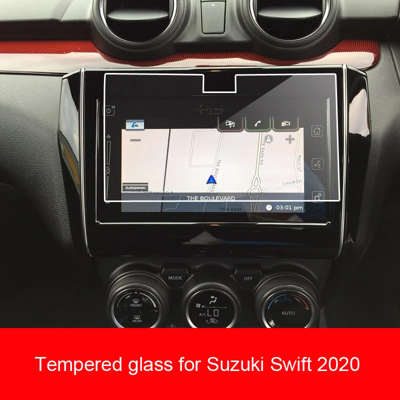 Tempered glass film protector For Maruti Suzuki swift 2019 2020 car radio gps Auto Screen Sticker Car Accessories