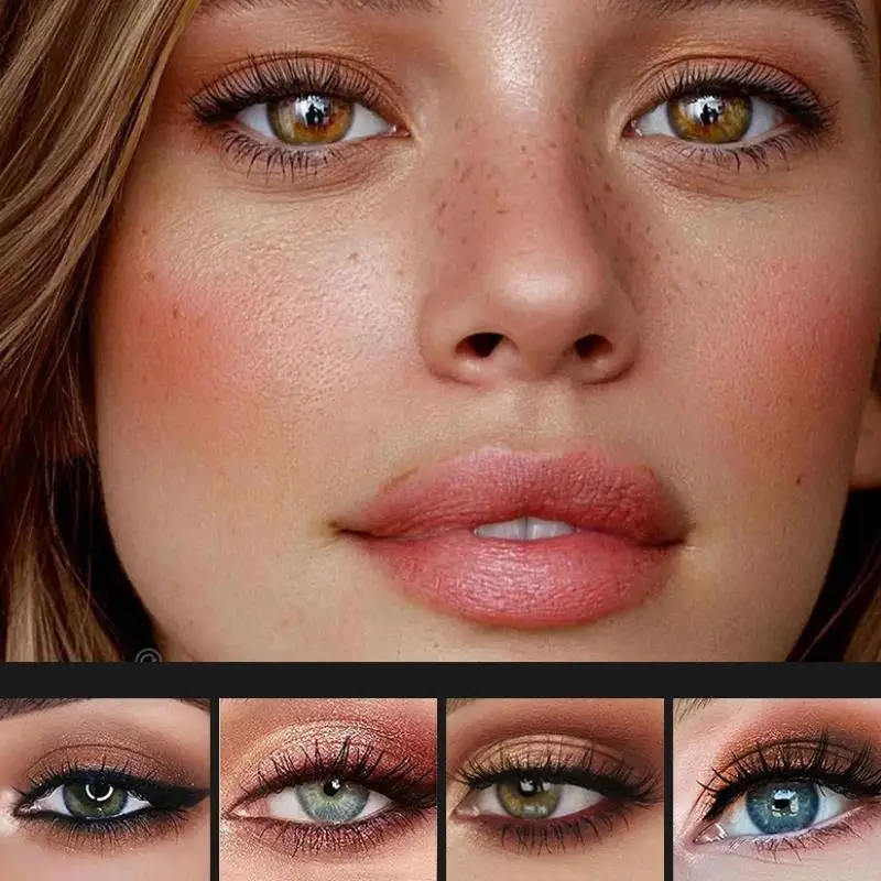 لوحة مكياج ظلال عيون لامعة غير لامعة مكونة من 12 لونًا لبودرة أحمر الخدود للوجه والحواجب ومستحضرات التجميل #5