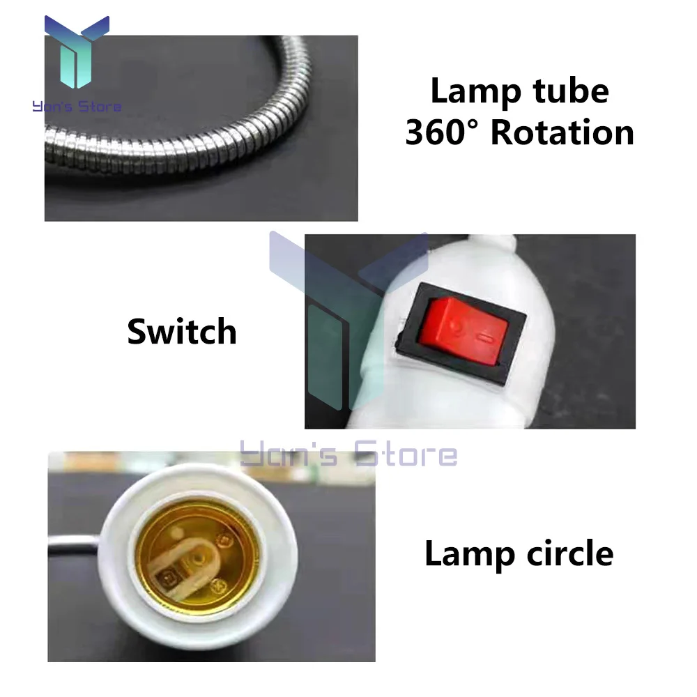 E27 Flexible Extension Converter LED Light Lamp Bulb Extend Adapter Socket Wall Socket Lamp Base Holder Screw Socket Plug