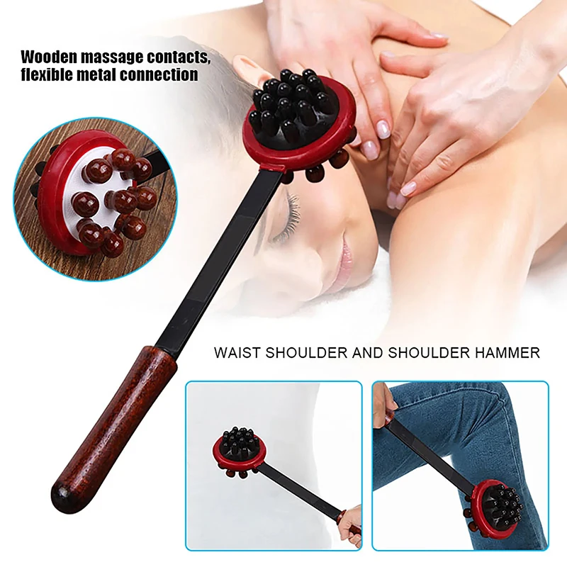 Wooden Massage Hammer Ergonomic Design Durable Portable Massage Hammer For Body Health Care Tool Manual Massager DIY