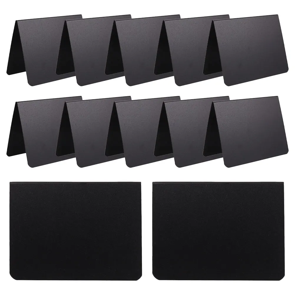 12 stücke Mini Tafel Zeichen Wiederverwendbare Doppelseitige Matte Memo Board Für Preis Tags Werbe Display Küche Notizen Tabletop