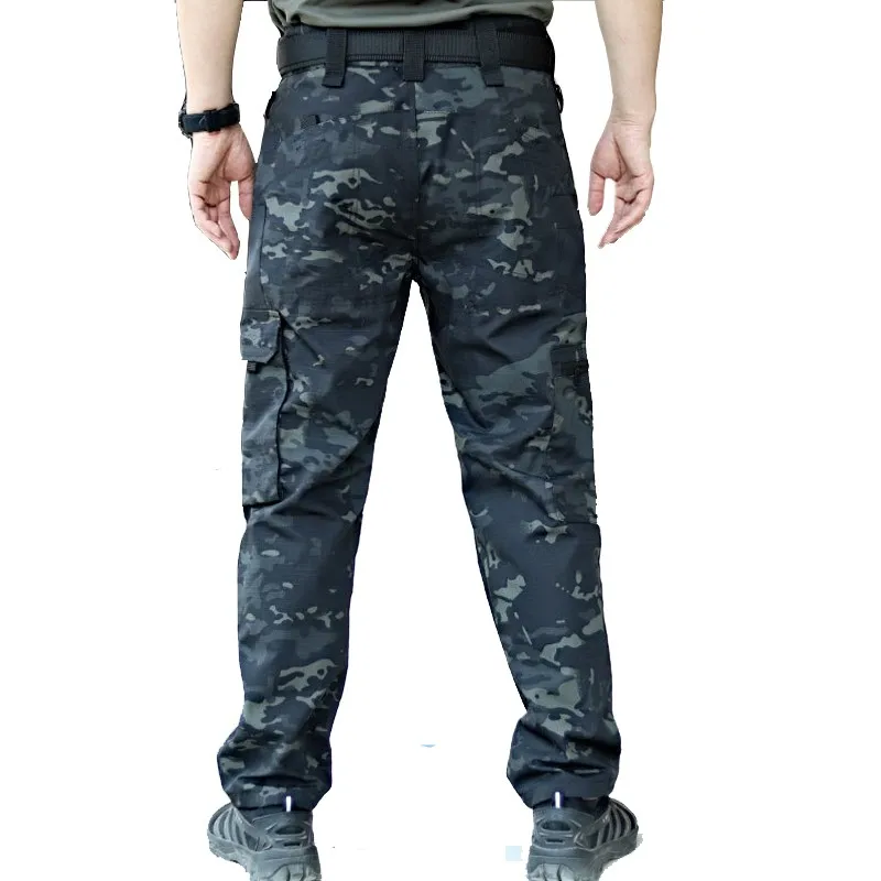 Military Tactical Combat Pants Scratch Resistant Wear-resistant Self-defense Flexible Multi Pocket Police Fbi Safety Clothing