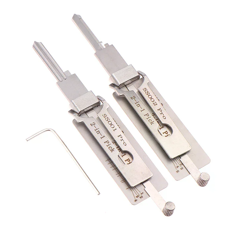 2-in-1 Measuring Tool Spanner Lock Key Precision Hook And Pick-up Set SS001 SS002 SC20 KW5 Tooth Measuring Repair Tool