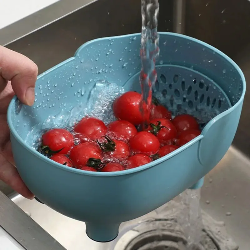 Tank Strainer Elephant Drain Basket Fruit and Vegetable Washing Basket Multi-purpose Kitchen Suspended Drain Rack