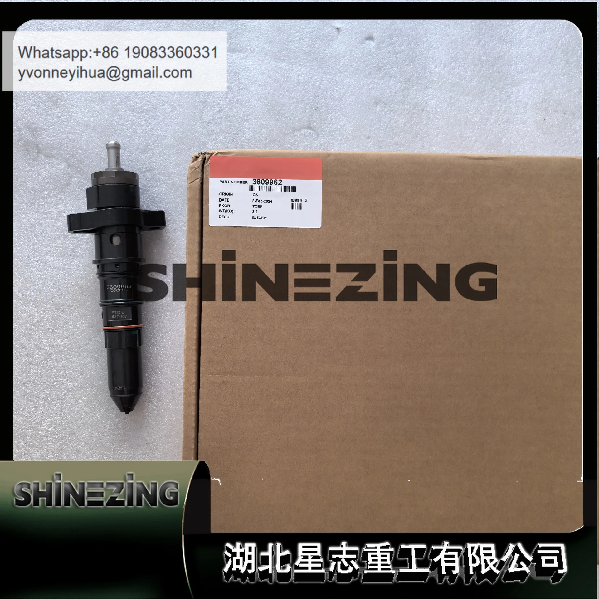 

3609962/Fuel Pump Engine Parts Common Rail Injector Injector 3609962