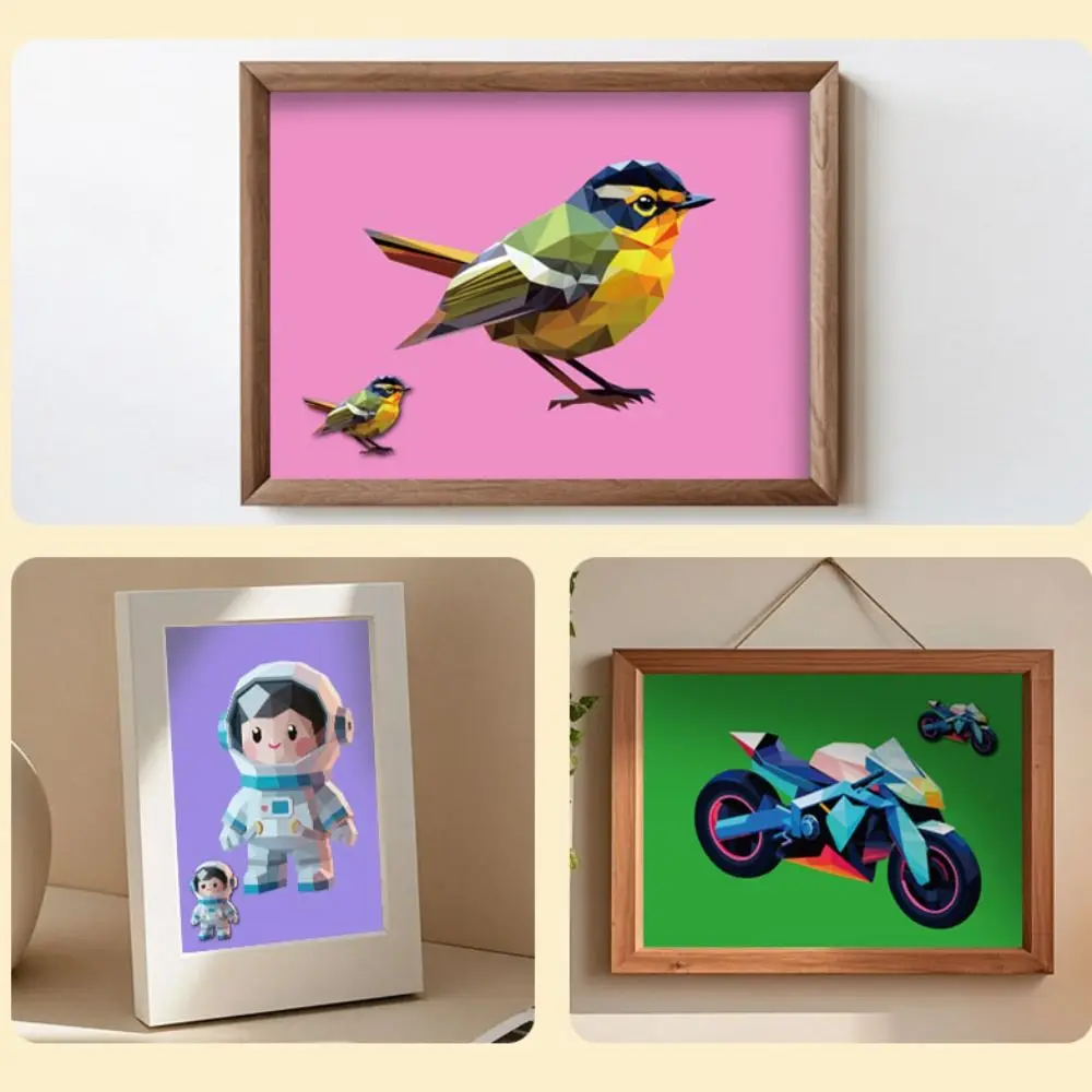 Paper 3D Geometric Sticker Books Handmade Montessori DIY Paste Material Kit Car Educational Toys Animals Sticker Book Kids