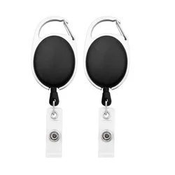 Colorful Retractable Easy Pull Badge Reel Zinc Alloy Plastic ID Tag Keychain Lanyard Name Tag Pass Access Card Clips Reels