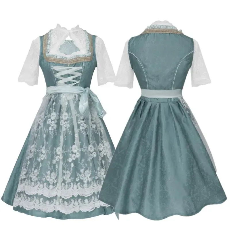 Бавария Костюм Октоберфеста Дирндль Девочка Платье Немецкие Пивные Фестивали Наряд Горничной Косплей Хэллоуин Вечерние Платья Девушка 5ftu^