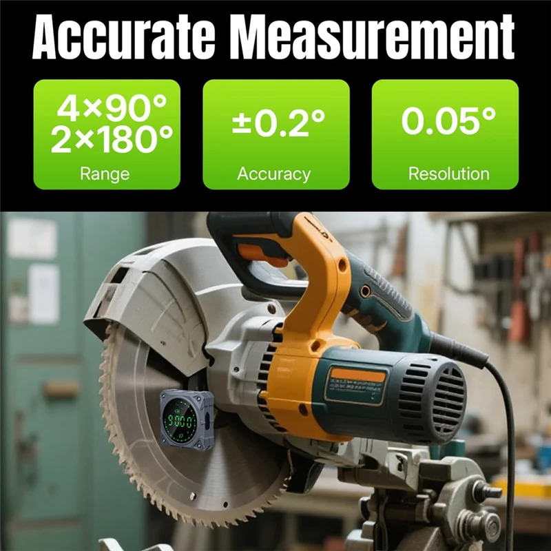M12K-Цифровой угловой искатель, 4-сторонний магнитный угломер, инструмент для измерения дерева, транспортир торцовой пилы настольной пилы