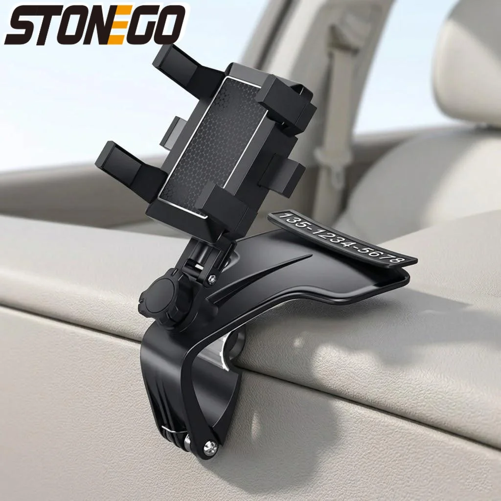

Universal 1200 Degree Rotating Car Phone Holder Dashboard Mount Stand for Rearview Mirror Compatible Car Mount Phone Holder