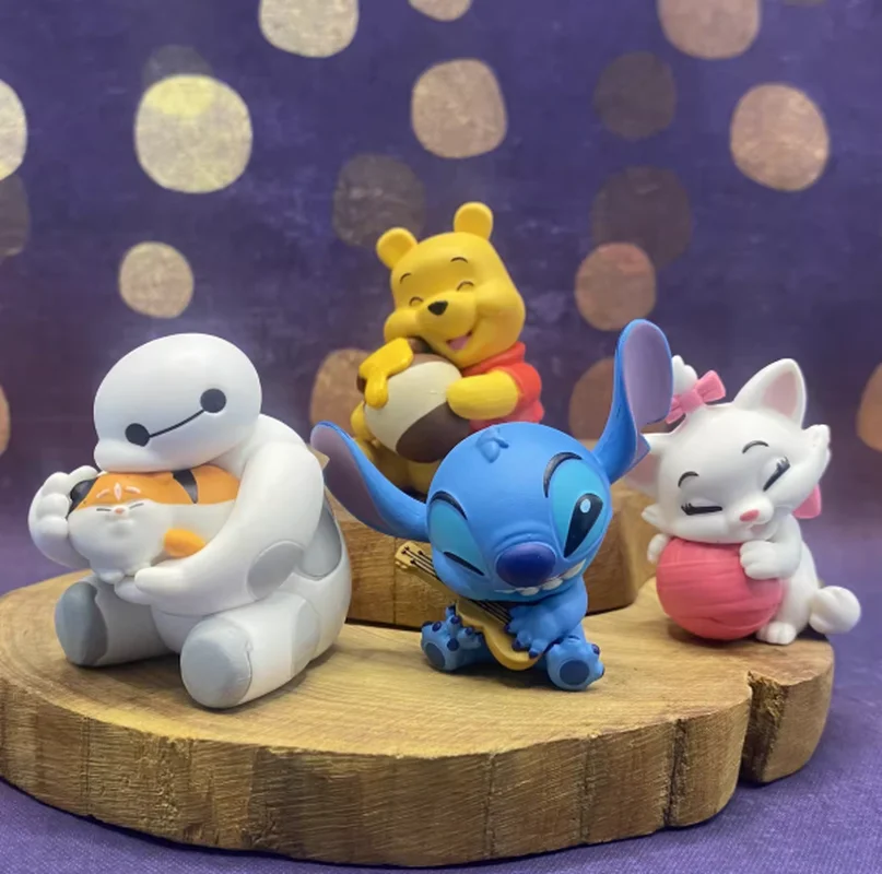 

In Stock New Cartoon Yellow Bear Stitch Character Sleeping Style Toy Blind Box Cute Desktop Decoration Surprise Holiday Gift