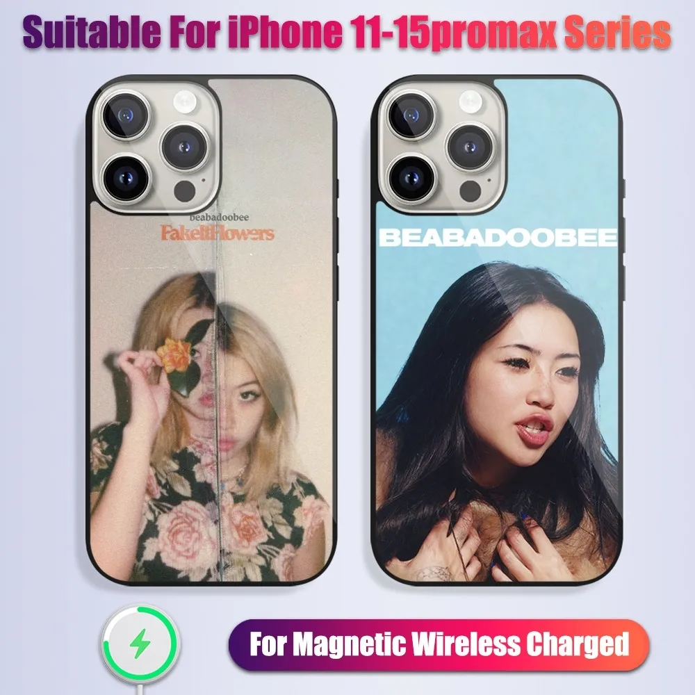 

Singer B-Beabadoobee Tomorrow Moves Phone Case For iPhone 13 14 15 11 12 Pro Max Plus Glass Charging Magsafe Magnetic Cover