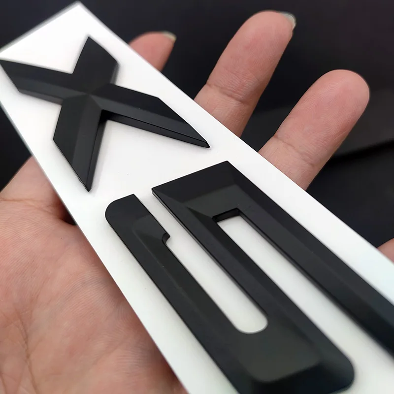 3d ABS Adhesive Matte Black Chrome Letter For Car Trunk BMW X5 Logo X5 Letters Stickers Emblem Badge E70 E53 F15 G05 Accessories view 4