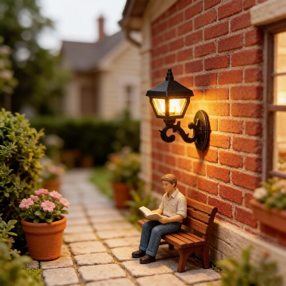 4pcs Miniature Wall Lamp 12v Model Led Lights for DIY Model Making/Micro Landscape/Railway/Dioramas Supply/Dollhouse Decoration