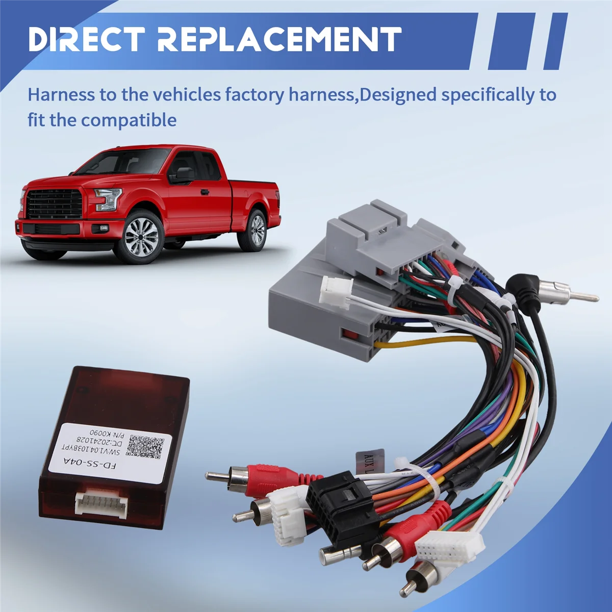 

AAA!!16pin Wiring Harness Adapter XINPU XP Canbus Decoder for Ford F150 Raptor 2009-2014 Android Radio Power Cable
