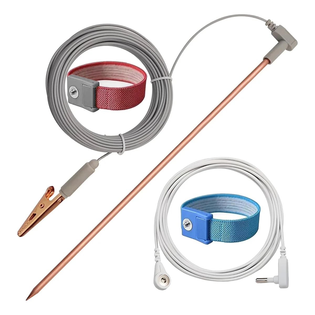 Copper Grounding Rod with 40ft Female Ground Cord,Portable Ground Rod Kit,Great for Grounded Earth Connected Products