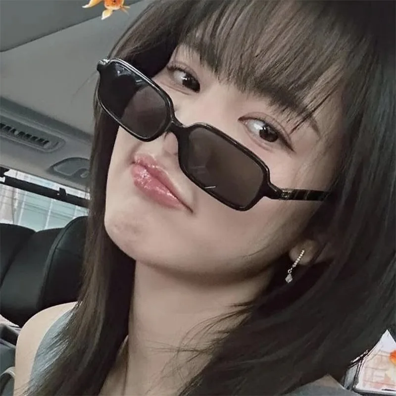 نظارات شمسية نسائية مستطيلة الشكل كورية أنيقة للحماية من الأشعة فوق البنفسجية للرجال والنساء للأنشطة الخارجية
