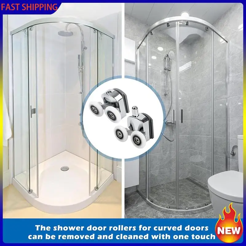

Специальные изогнутые ролики для душевой двери, 16 шт. ролики для стеклянных дверей для душа, сменные колеса для душевой двери, для изогнутой ванной комнаты