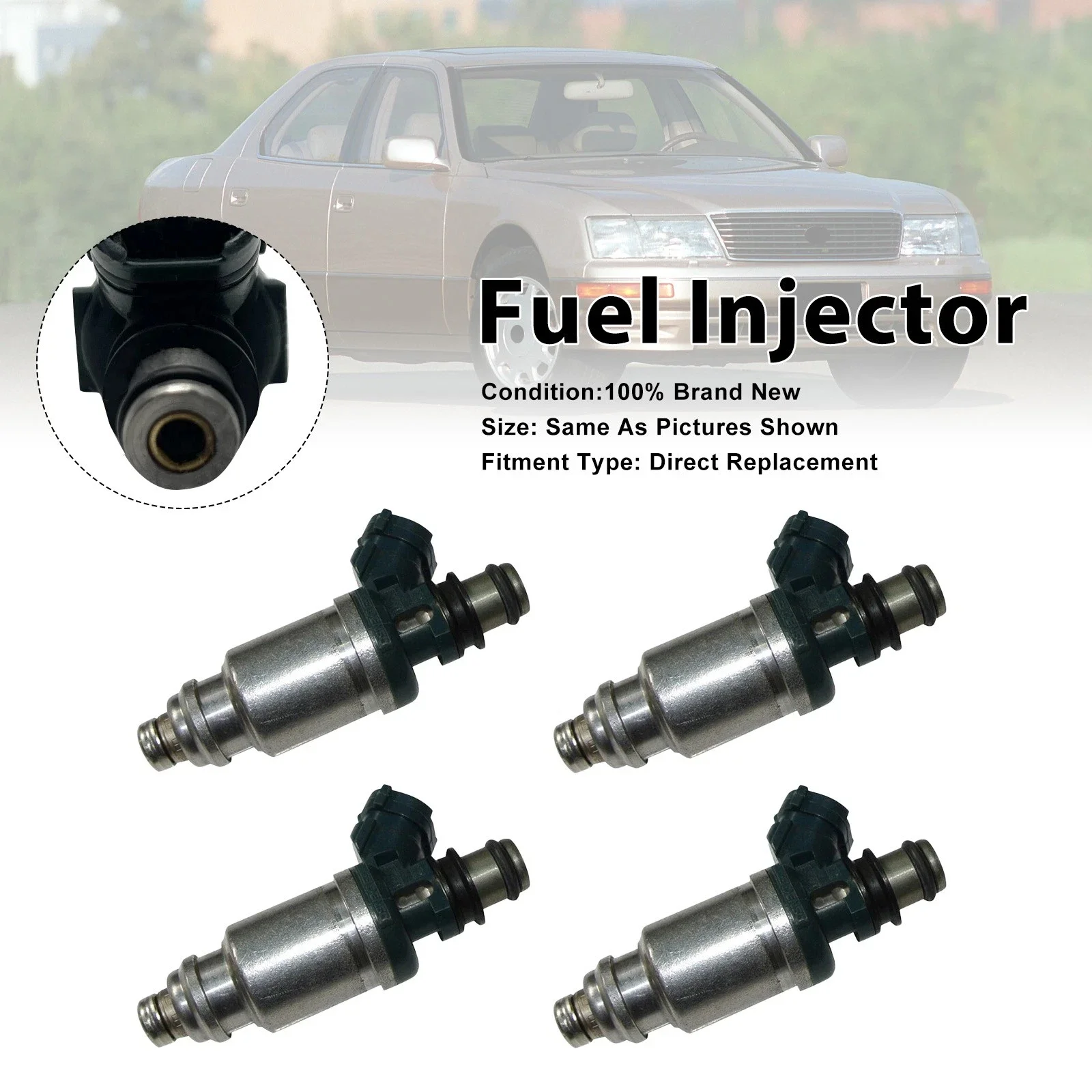 

For Lexus LS400 1992-1997 SC400 1992-1997 23250-50020 4Pcs Set Car Fuel Injector Replacement Accessories