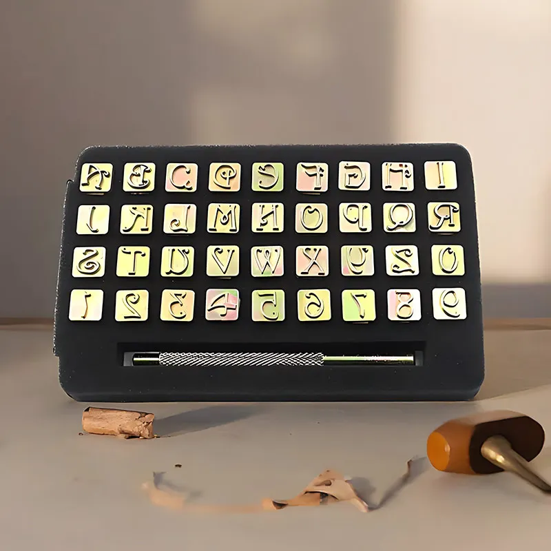 Leder Prägewerkzeuge Buchstaben Zahlenstempel DIY Lederhandwerk