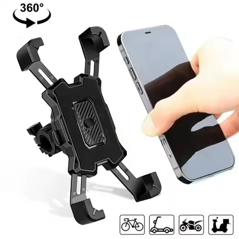 360&deg; Rotation Bicycle Phone Holder Motorcycle Handlebar Phone Mount Scooter Bike Phone Stand Bracket For iPhone Xiaomi Samsung
