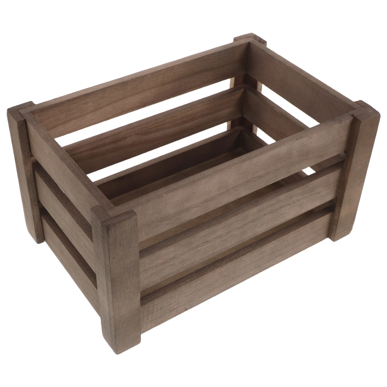 

Vintage Storage Box Distressed Wooden Crate For Fruits Vegetables Office Rustic Farmhouse Kitchen Organizer Basket