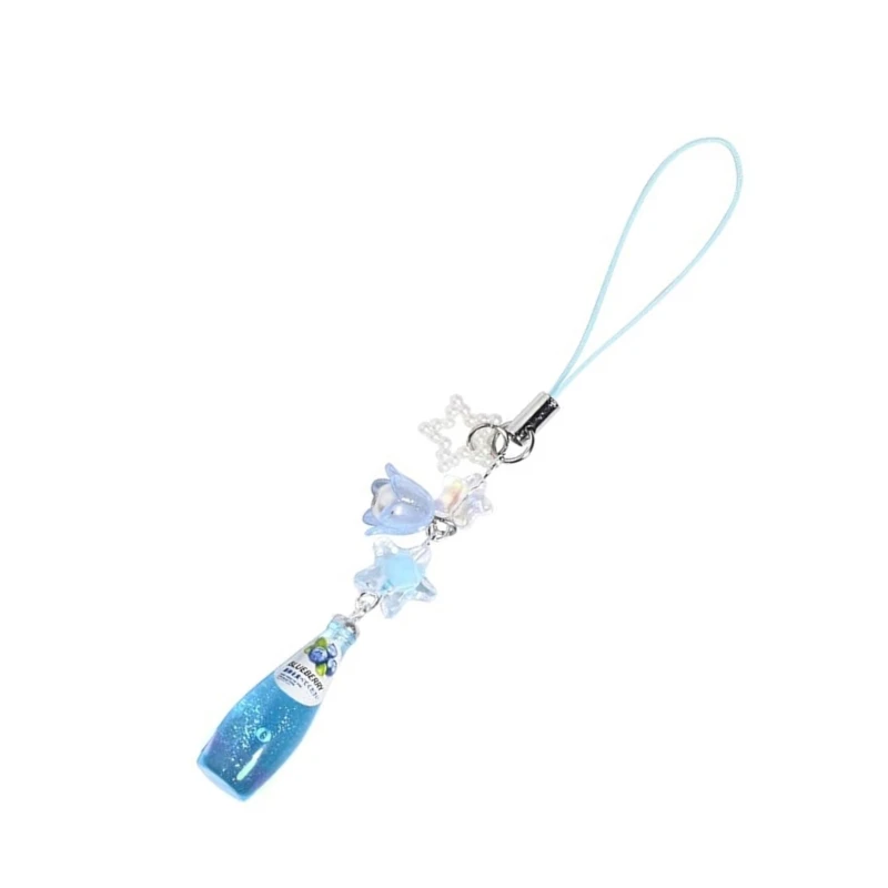 Y2K Stern Telefon Charm Anhänger Schlüsselanhänger für Tasche Telefon Kristall Wasser Flasche Frauen Phone Strap Lanyard