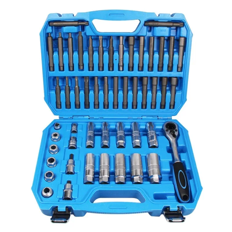 Shock Absorber Strut Nut Removal Tool Set 50PCS Suspension Damper Disassembly Socket Kit Shock Tower Top Mount Screw Remover