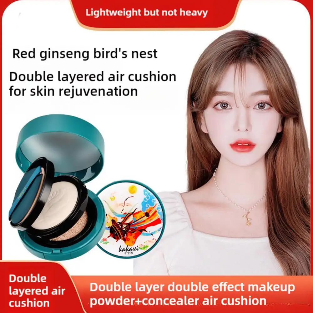

BB Cream Air Cushion Foundation Full Coverage Waterproof Makeup 3 Cushion Long-lasting Base Face Colors Concealer Compact V7H5
