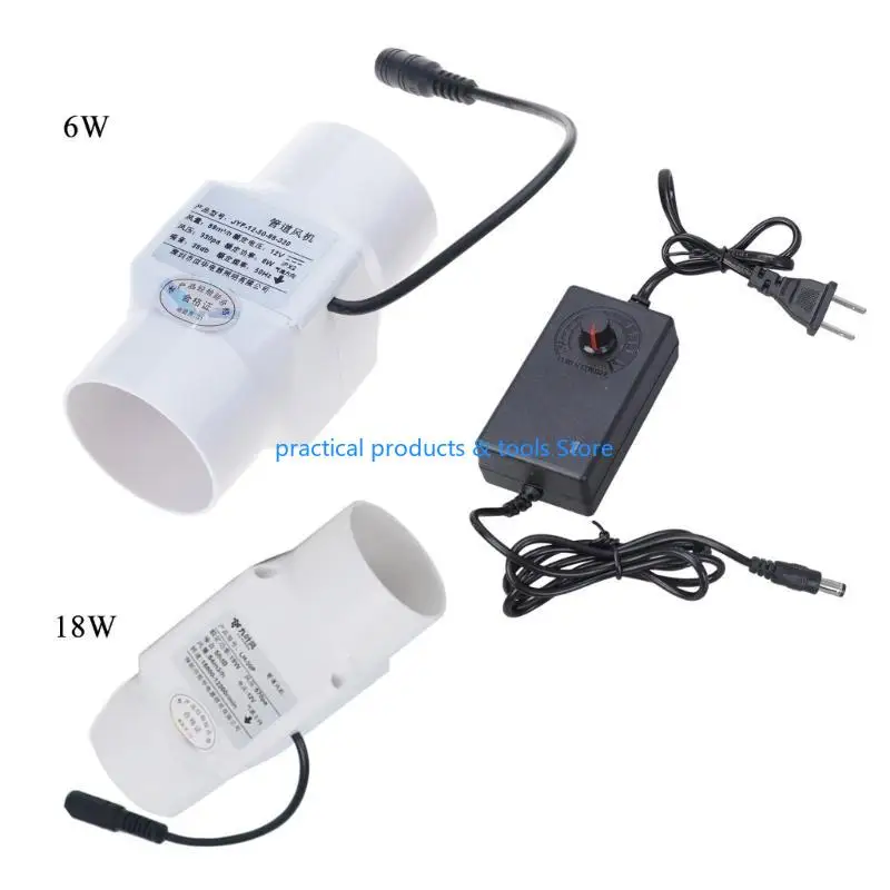 77JB AC100-240V 6 واط 18 واط 2 بوصة الأنابيب مروحة العادم منفاخ التهوية تنفيس الهواء النازع