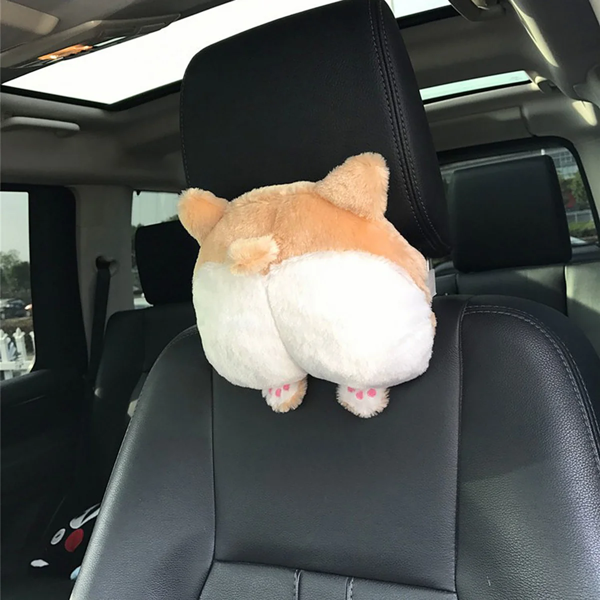 الإبداعية فصيل كورجي بعقب وسادة براون مقعد السيارة الرقبة وسادة متعددة الوظائف استخدام المنزل مكتب الحضانة سرير مريح القيادة الآمنة #6