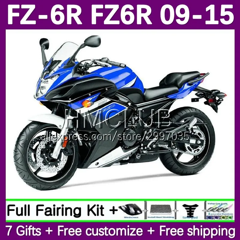 Fairing For YAMAHA FZ-6R FZ6 FZ 6R 143No.85 FZ6R 09 10 11 12 13 14 15 FZ6N 2009 2010 2011 2012 2013 2014 2015 Body lucky blue