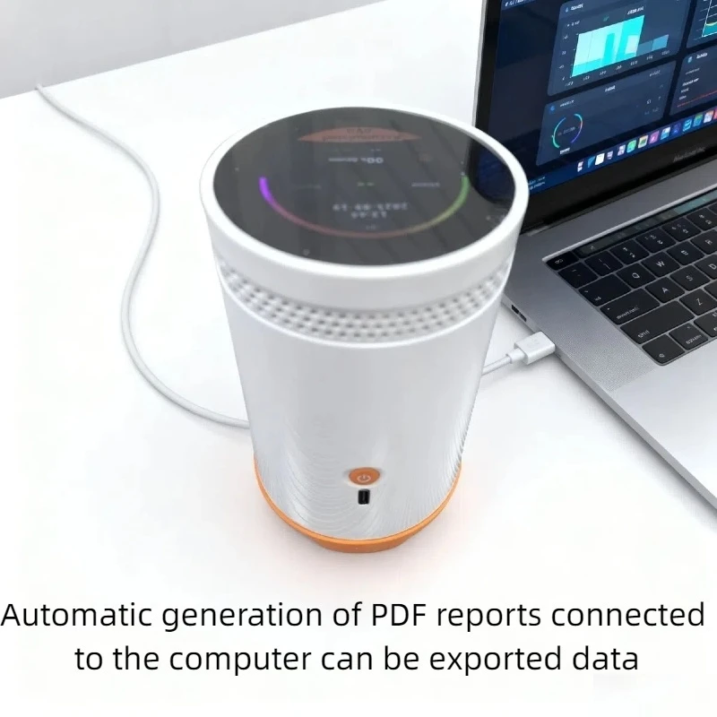 كاشف شاشة راديون مستمر احترافي RM-75 مع بيانات في الوقت الحقيقي، شاشة تعمل باللمس، مقاوم للماء IP6X وإنذار للمنزل #5