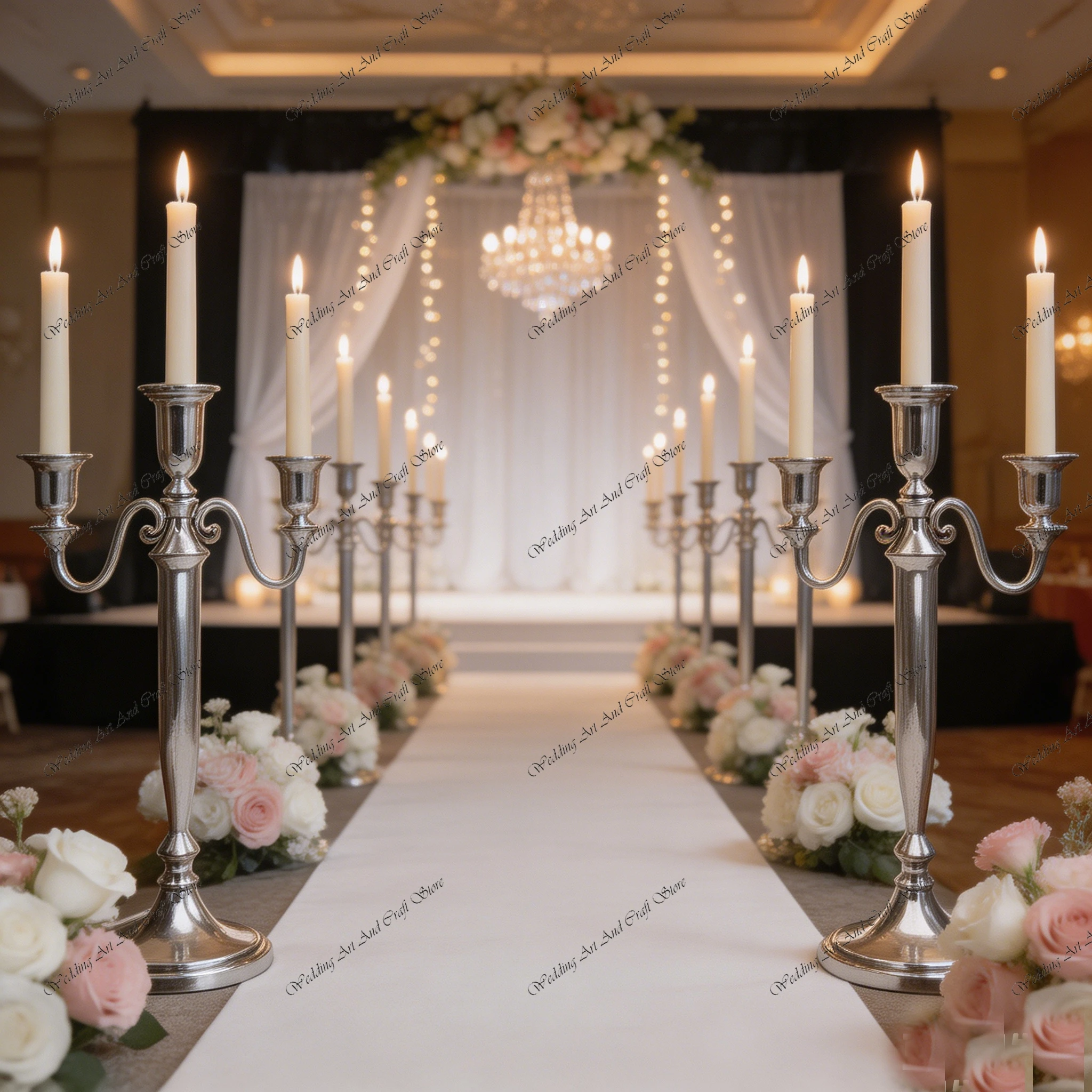 

10pcs f30 60-110cm Wedding Aisle Runner 3-Arm Metal Candelabra Road Lead Lights Wedding Centerpiece Decoration ivy1154
