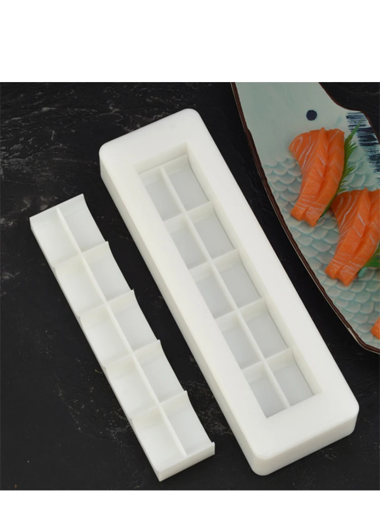 Bambu de madeira retangular sushi imprensa caixa molde sushi que faz diy rolo de arroz moldes sushi cozinha que faz ferramentas de bambu esteira bento