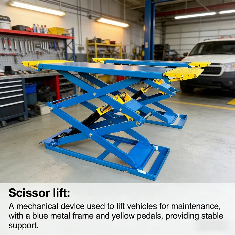 Heavy Duty Ultra Thin Small Scissor Mobile Car Repair With 3.5 Ton Capacity for Auto Maintenance and Repair Equipment Platform
