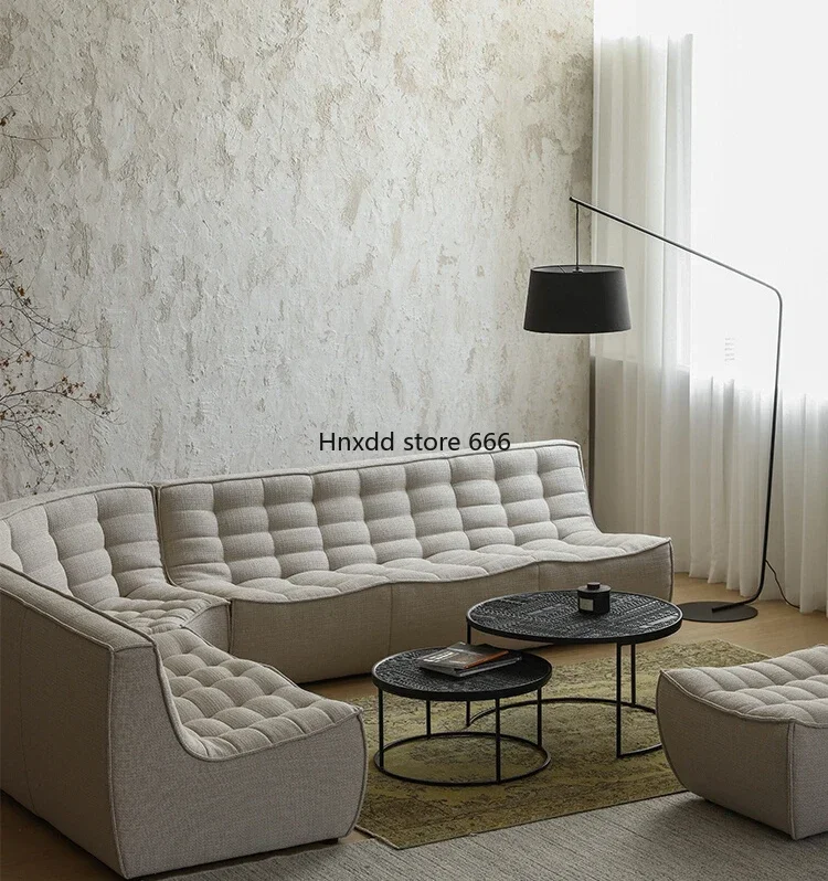 Nordic module corner single imported fabric combination sofa