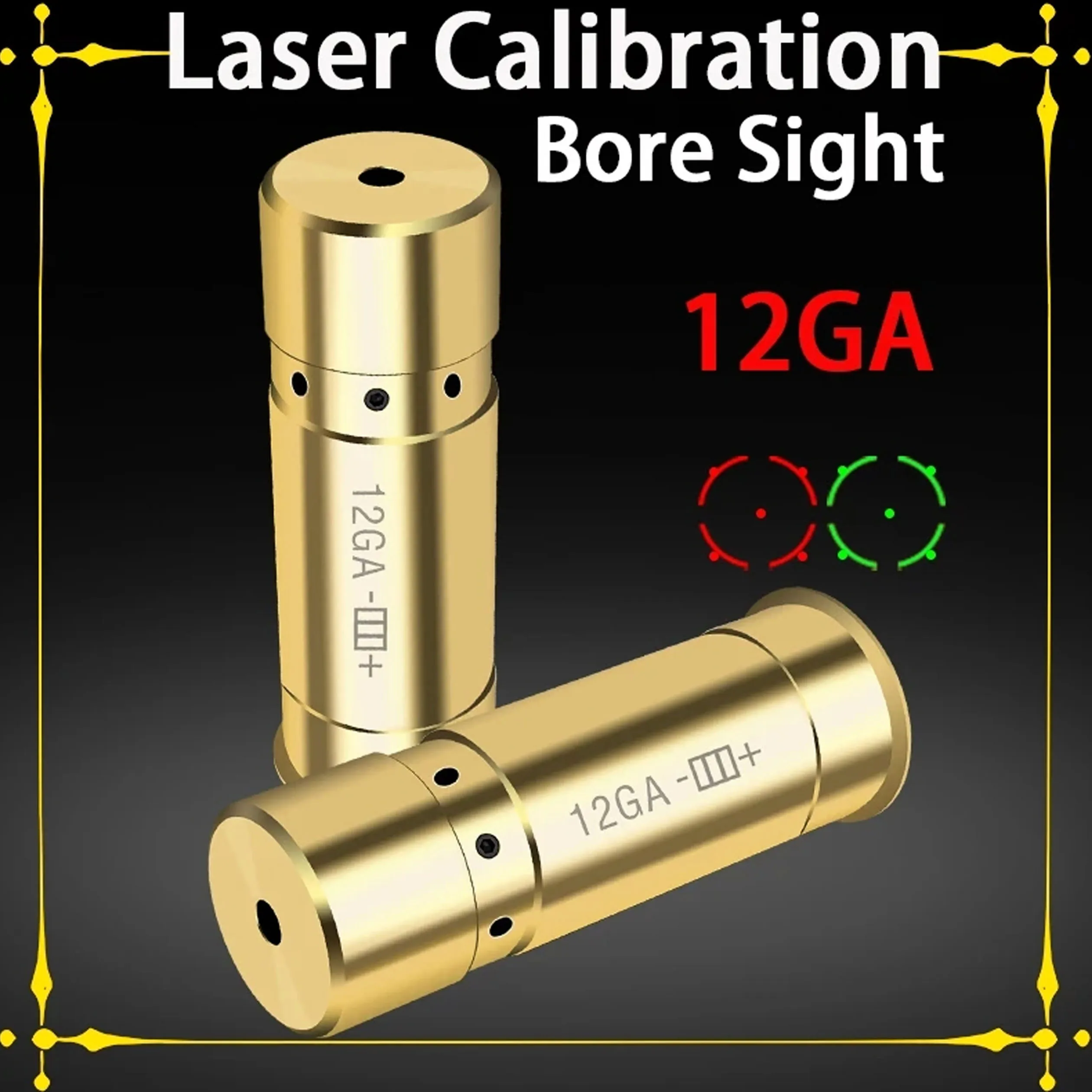 12GA Tactical Laser Bore Sight Training 20GA 9mm .22 22LR .177 .223 .308 5.45x39 9x19mm Bore Sighter Collimator Boresight Scope
