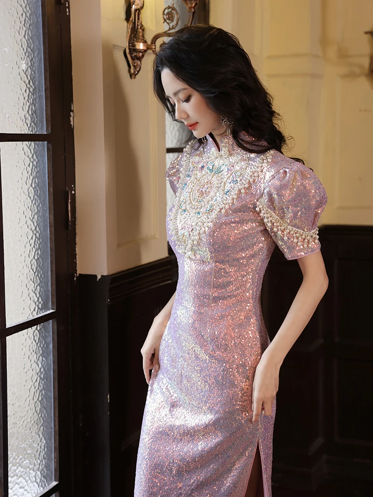 

Engagement Evening Gown Women's Sequin High-End Luxury Bride Toasting Dr Banquet High-End Sensation Improved New...