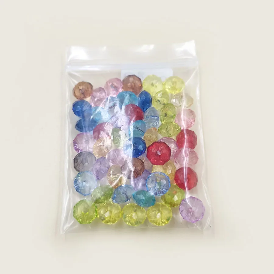 Cortar Contas Acrílicas para Fazer Jóias, Contas Soltas, DIY para Pingente, Colar, Pulseira, 6mm, 8mm, 100 Pcs, 50Pcs