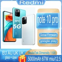 Global firmware Xiaomi Redmi Note 10 pro 5G Smartphone 6GB 128GB Dimensity 1100 android 11 Cellphone 6.5\