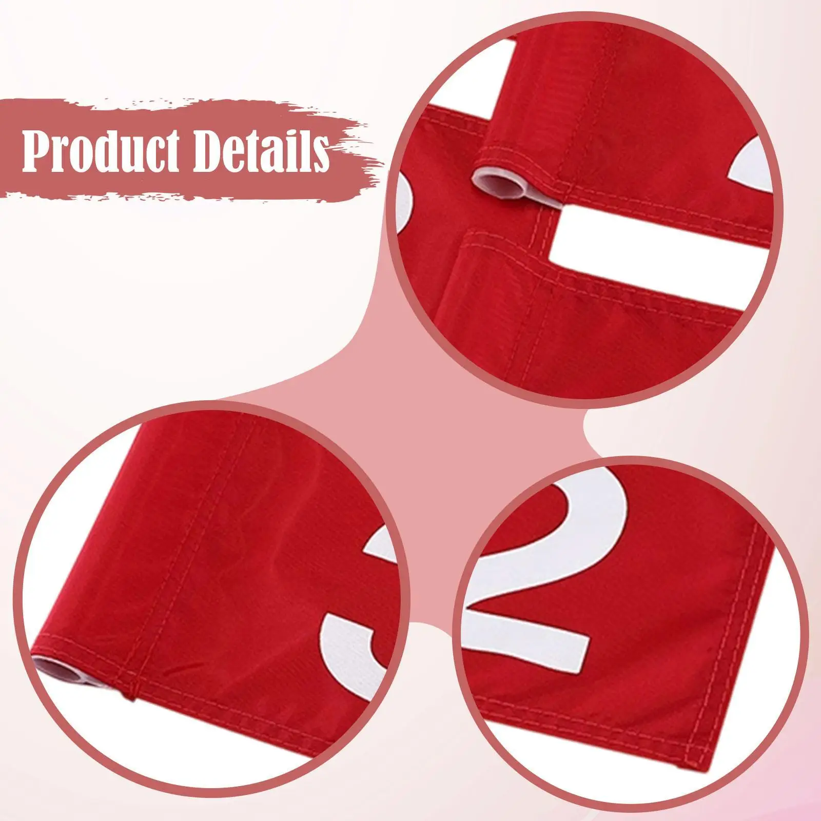 4x Flags Numbered Golf Flags Backyard Waterproof Men Women Golfer Gift Nylon Accessories Portable Putting Flag