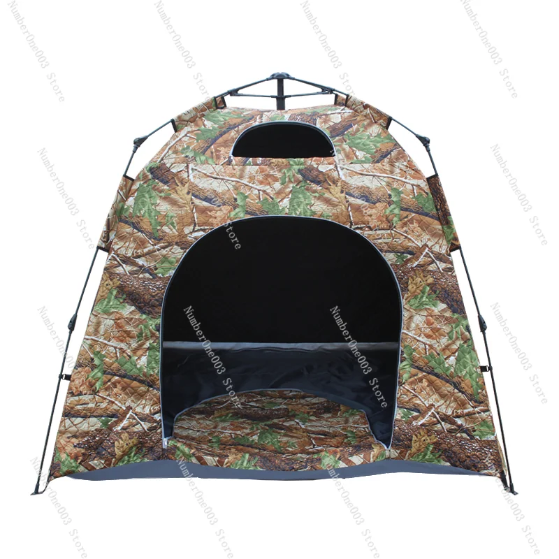 Heighten 1.7m Thick Filling Cotton Layer Ice Fishing Tent Professional Keep Warm Winter Hydraulic Automatic Outdoor Camouflage