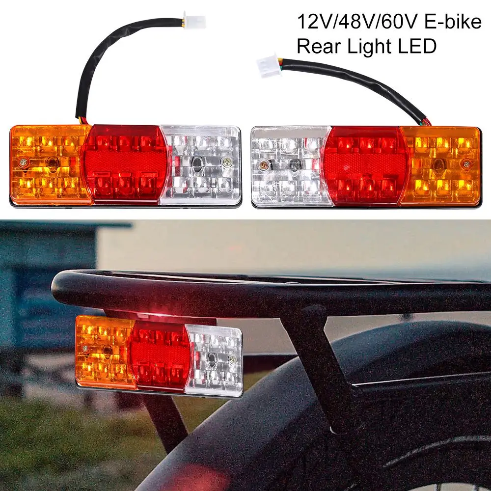 LED Safety Warning Night Lighting E-bike Rear Light Electric Tricycle Tail Lights Cornering Lamp Refitting Accessories