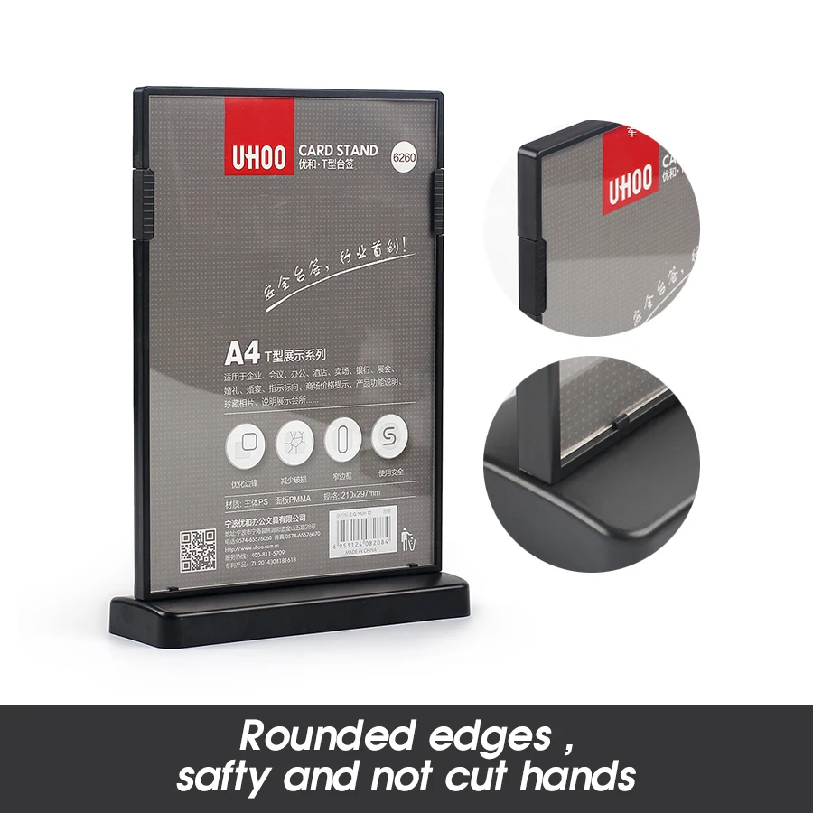 A5 148X210MM Table Plastic Picture Poster Frame Restaurant Advertising Menu Paper Price Holder Acrylic Sign Holder Display Stand