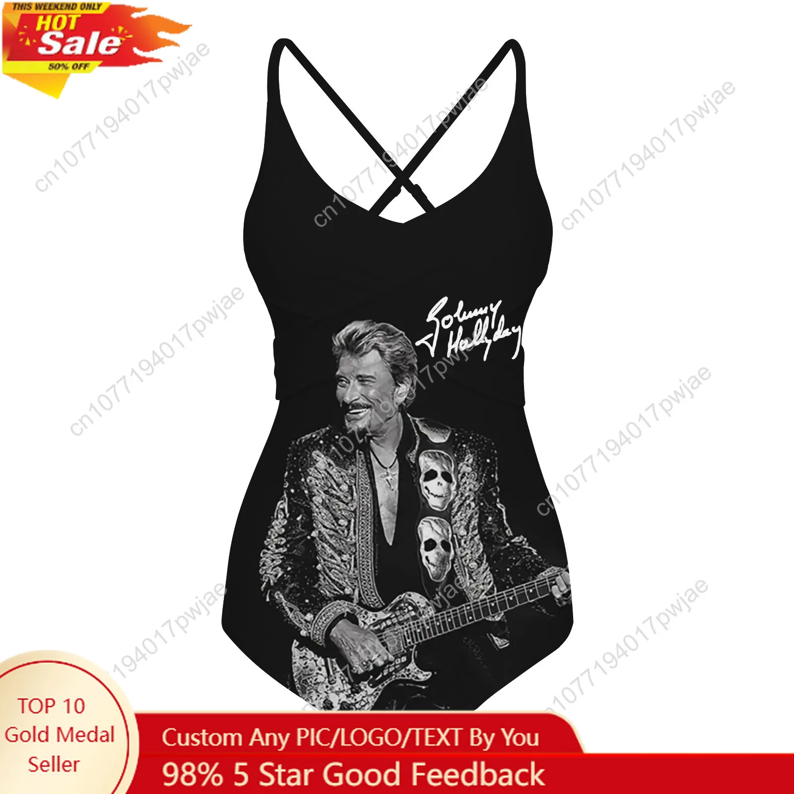 

Johnny Hallyday Singer Swimsuit Womens Sling Swimsuits Sexy Swimwear Pool Beach Bikini Summer Holiday Customize Bathing Suits