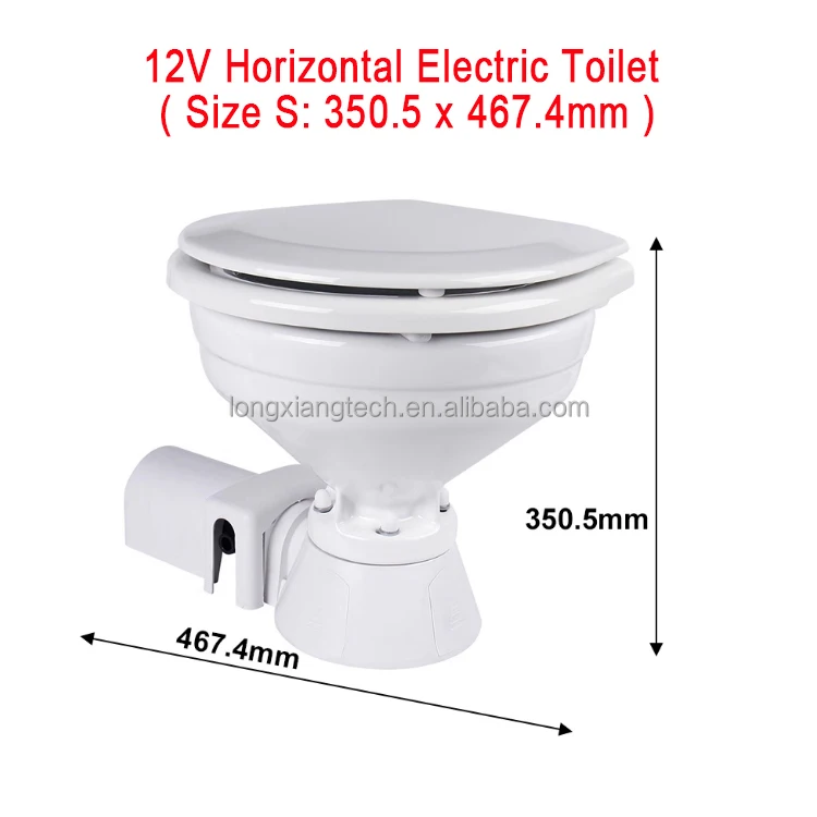 New Design 24V 12V Selfpriming Jets Vaccum Saltwater Pump Electric Toilet Door Lock Bowl Set for Marine RV Camper Motorhome