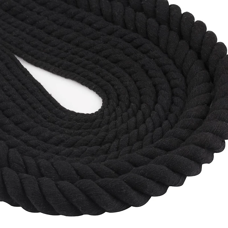 2/5/10Meters 5/7/8/12/15/20mm Black Cotton Rope 3 Shares Twisted Cord Decoration Macrame Ropes for Bag Braided Cords Sewing