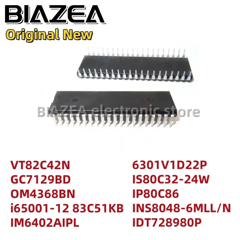 1piece VT82C42N GC7129BD OM4368BN i65001-12 83C51KB IM6402AIPL 6301V1D22P IS80C32-24W IP80C86 INS8048-6MLL/N IDT728980P DIP40