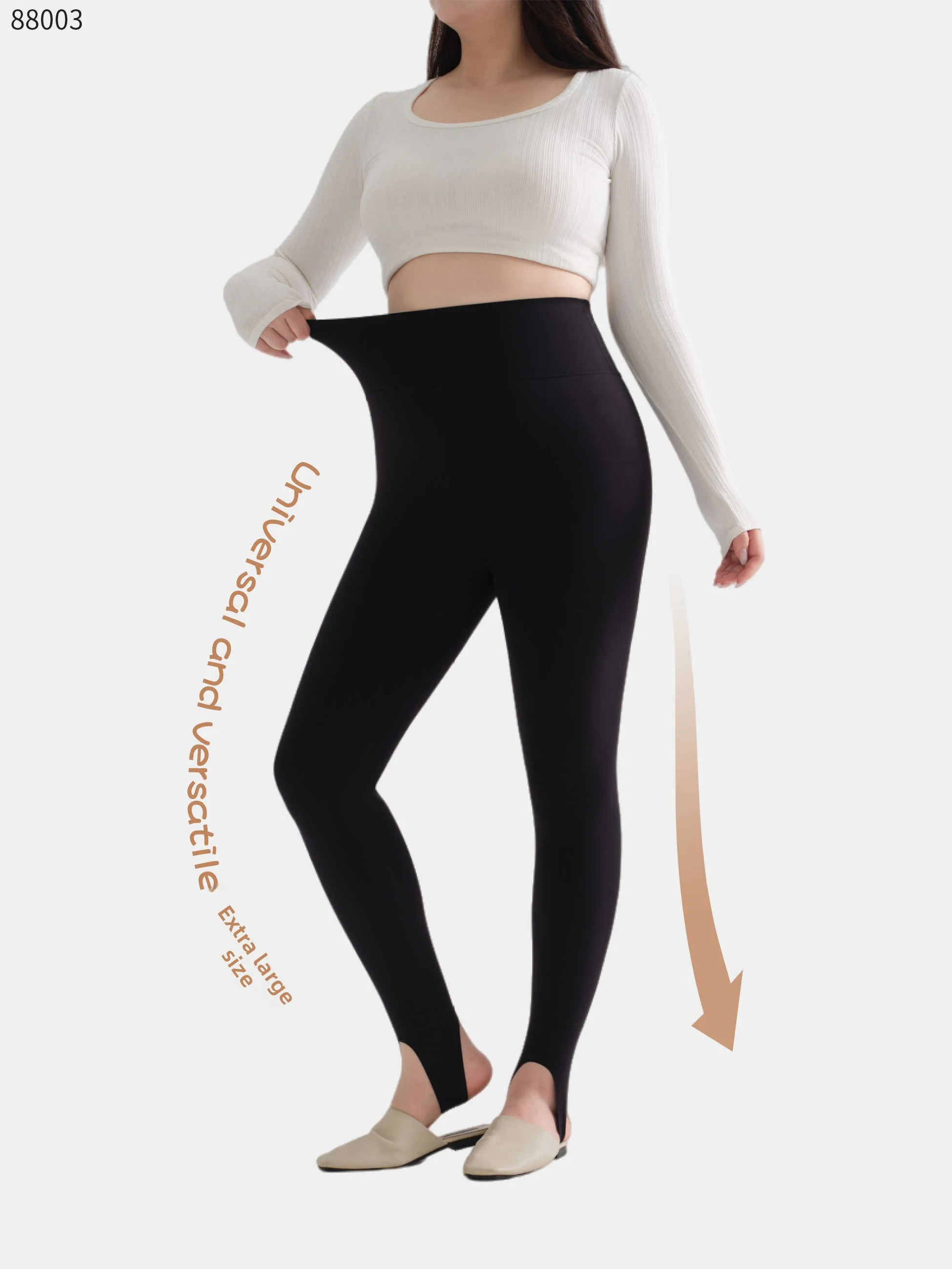 

plus Size Yoga Fitn Women's nut Pants High Waist Long Leg Warmth Comfortable Nylon Spandex Blend Footed Base Layer Tights